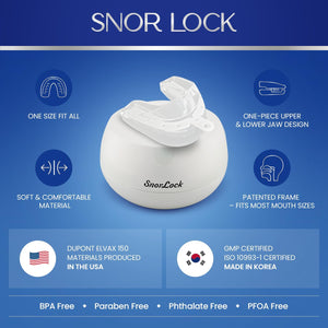 SNOR LOCK - Anti Snoring Devices and Mouthpiece (Trio)