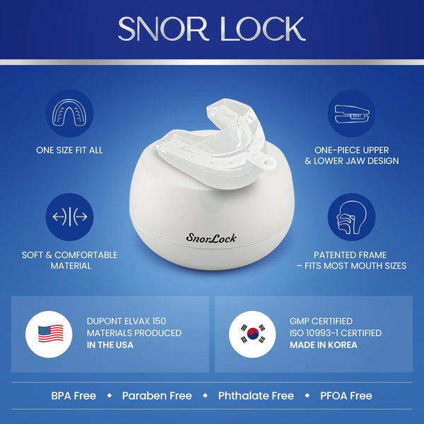 SNOR LOCK - Anti Snoring Devices and Mouthpiece (Trio)