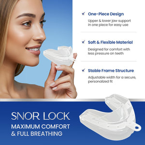 SNOR LOCK - Anti Snoring Devices and Mouthpiece (Trio)