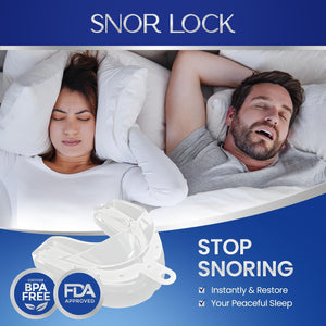 SNOR LOCK - Anti Snoring Devices and Mouthpiece (Trio)