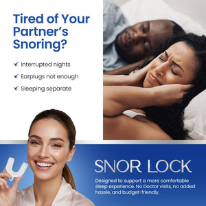 SNOR LOCK - Anti Snoring Devices and Mouthpiece (Trio)