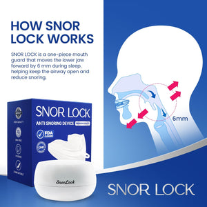 SNOR LOCK - Anti Snoring Devices and Mouthpiece (Trio)