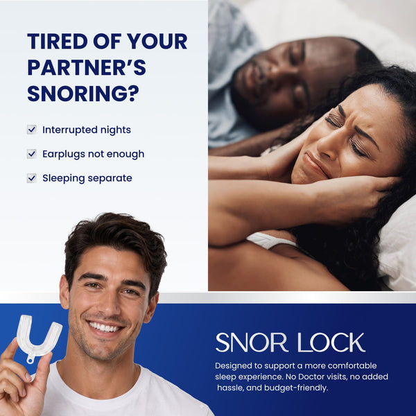 Tired of your partner's snoring? SNOR LOCK mouth guard