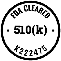 FDA cleared 510(k) badge, text only